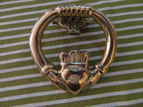 Brass Door Knocker "Claddagh"